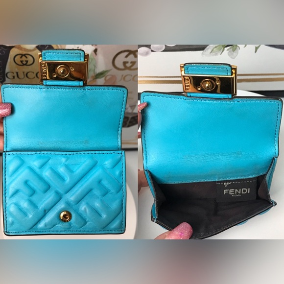 FENDI Baguette Micro Trifold Wallet 😍💙 - Picture 15 of 17